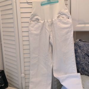 Old Navy Maternity Jeans Slouchy straight size 6 white